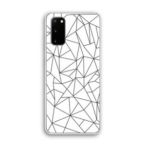 Geometrische lijnen zwart: Samsung Galaxy S20 Transparant Hoesje