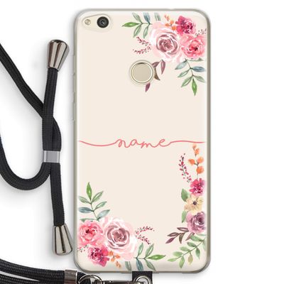 Rozen: Huawei Ascend P8 Lite (2017) Transparant Hoesje met koord