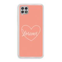 Forever heart: Samsung Galaxy A22 4G Transparant Hoesje