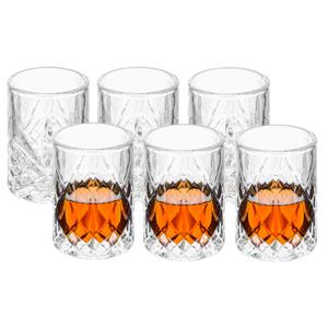 Secret de Gourmet Shotglazen Marbella - set 6x - 60 ml - glas - borrelglazen - luxe glaasjes