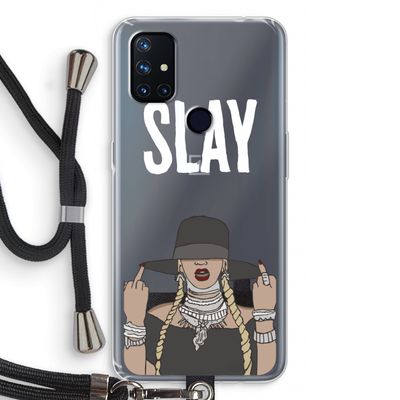 Slay All Day: OnePlus Nord N10 5G Transparant Hoesje met koord