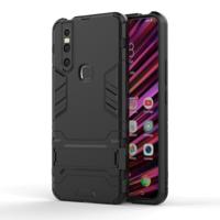 Schokbestendige PC + TPU geval voor VIVO V15 met houder (zwart)