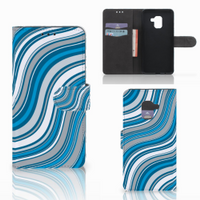 Samsung Galaxy A8 2018 Telefoon Hoesje Waves Blue - thumbnail