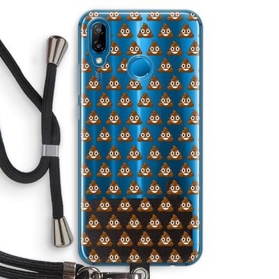 Poop emoji: Huawei P20 Lite Transparant Hoesje met koord