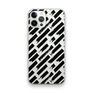 Zwarte vegen: iPhone 12 Pro Max Transparant Hoesje