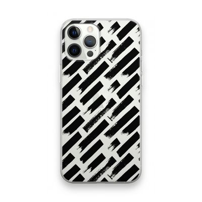 Zwarte vegen: iPhone 12 Pro Max Transparant Hoesje