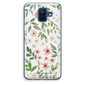 Botanical sweet flower heaven: Samsung Galaxy A6 (2018) Transparant Hoesje