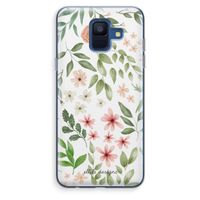 Botanical sweet flower heaven: Samsung Galaxy A6 (2018) Transparant Hoesje