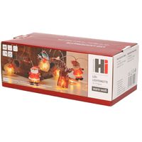 Kerstverlichting lichtsnoeren kerstfiguren op batterij met 10 lampjes - thumbnail