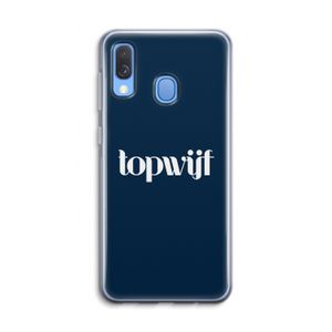 Topwijf Navy: Samsung Galaxy A40 Transparant Hoesje
