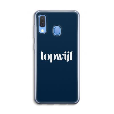 Topwijf Navy: Samsung Galaxy A40 Transparant Hoesje