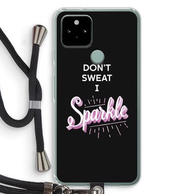 Sparkle quote: Pixel 5 Transparant Hoesje met koord
