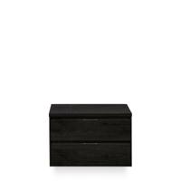 Porto Badmeubelset 90 cm - Black Oak - Wastafel Bovenblad Black Oak