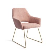 Jesper Home Eetkamerstoel 'Yanai' Slide Gold, kleur Pink Punch