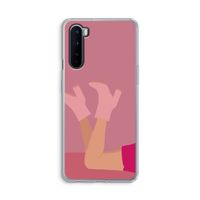 Pink boots: OnePlus Nord Transparant Hoesje