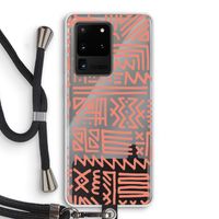 Marrakech Pink: Samsung Galaxy S20 Ultra Transparant Hoesje met koord