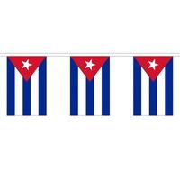 2x Polyester vlaggenlijn van Cuba 3 meter   -