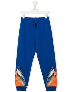 Marcelo Burlon County Of Milan Kids pantalon de jogging à imprimé Wings - Bleu