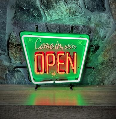 Come In We&apos;re Open Neon Verlichting 40 x 33 cm - Groen