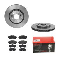 Remmenset, remschijf BREMBO, Remschijftype: Binnen geventileerd, Inbouwplaats: Vooras, u.a. für Nissan, Renault