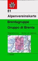 Wandelkaart 51 Alpenvereinskarte Brentagruppe - Gruppo di Brenta | Alpenverein Wandelkaart 51 Alpenvereinskarte Brentagruppe - Gruppo di Brenta | Alpenverein