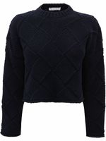 JW Anderson pull crop à coutures contrastantes - Bleu