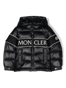 Moncler Enfant doudoune à logo brodé - Bleu