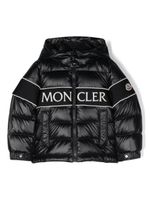 Moncler Enfant doudoune à logo brodé - Bleu - thumbnail