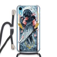 Golden Raven: iPhone XR Transparant Hoesje met koord