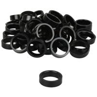 VWP balhoofdtussenring spacer alu 10mm 1.1/8" zwart p/50