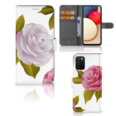 Samsung Galaxy A03s Hoesje Roses | Portemonnee hoesje Samsung Galaxy A03s Hoesje Roses | Portemonnee hoesje