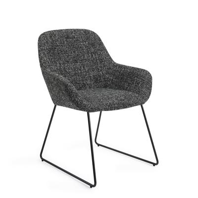 Jesper Home Eetkamerstoel 'Kushi' Slide Black, kleur Skyfall