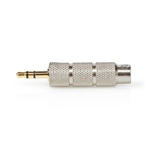 Stereo-Audioadapter | 3,5 mm Male | 6,35 mm Female | Verguld | Recht | Metaal | Goud/Metaal | 1 st.