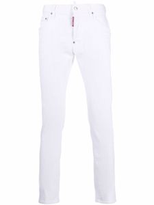 DSQUARED2 jean droit à taille mi-haute - Blanc