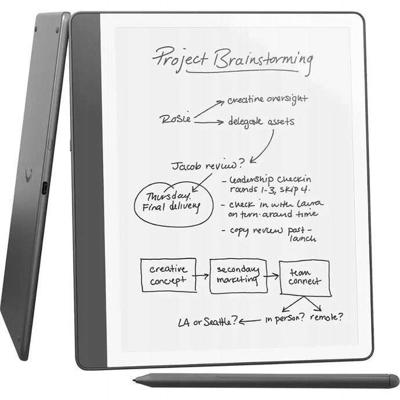 Ebook Nieuwe Kindle Scribe - 2024 release 10,2" niet-verblindend 64GB Wi-Fi (zonder lockscreen-advertenties) met premium pen Tungsten
