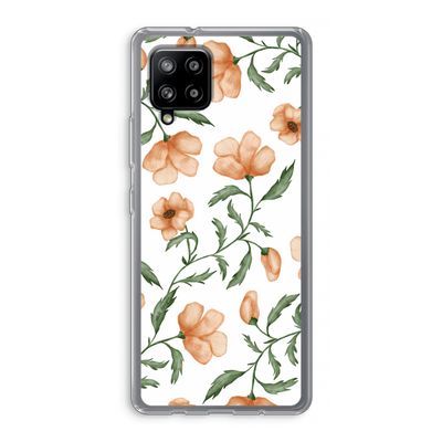 Peachy flowers: Samsung Galaxy A42 5G Transparant Hoesje