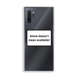 Alone: Samsung Galaxy Note 10 Plus Transparant Hoesje