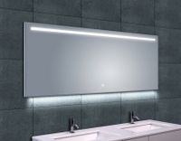 Badkamerspiegel Ambi one | 160x60 cm | Rechthoekig | Directe en indirecte LED verlichting | Touch button | Met verwarming - thumbnail