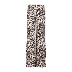 CoolCat Junior straight fit broek Puck met panterprint beige/bruin/zwart