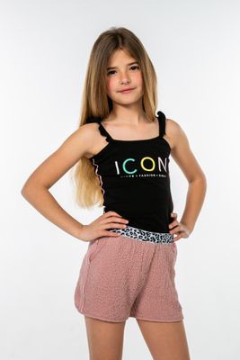 MAYCE Girlslabel Meisjes top - Zwart