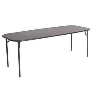 Petite Friture Week-end tuintafel 220x85 met dicht blad zwart