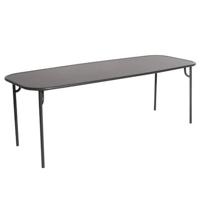 Petite Friture Week-end tuintafel 220x85 met dicht blad zwart