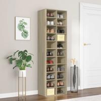 Schoenenkast 54x34x183 cm bewerkt hout sonoma eikenkleurig