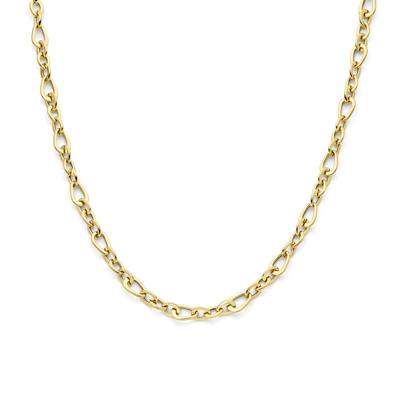 14k Geelgouden Collier - Elegant en Tijdloos met 10 mm Schakelbreedte