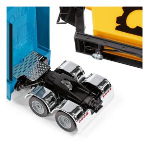 Siku Freightliner Cascadia Speelgoedtrekker 1:50 kunststof/metaal blauw motorkap kan open koppeling te combineren met SUPER-aanhangers met een schaal van 1:50