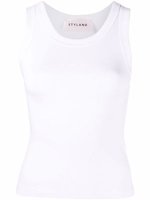 STYLAND débardeur en coton biologique - Blanc