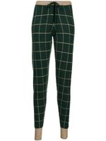 Madeleine Thompson pantalon de jogging Layla à carreaux - Vert