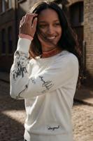 Trui met mouwen met lettering - WHITE - S