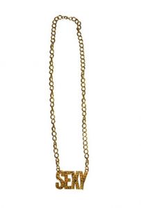 Gouden verkleed schakelketting Sexy   -