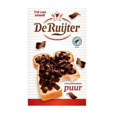 De Ruijter chocoladevlokken puur (16x 200g)